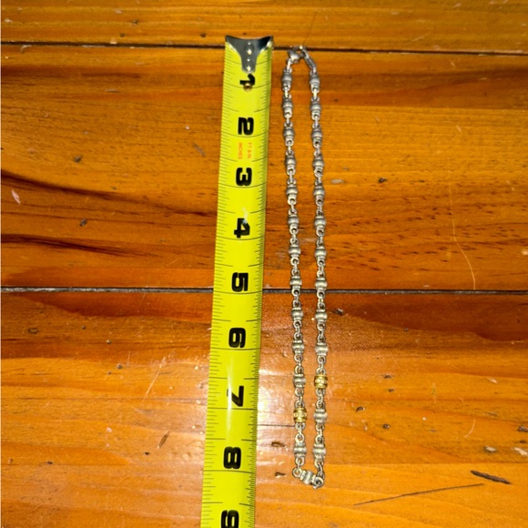 Judith Ripka Sterling Silver Barrel Chain with 18k Gold and Diamond Accents - Picture 5 of 9